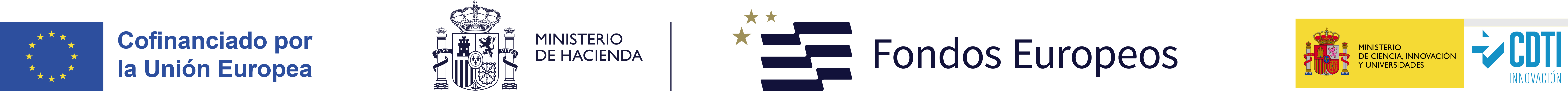 Co-funded by the European Union. Ministry of Finance. European Funds. Government of Spain, Ministry of Science, Innovation and Universities, CDTI.